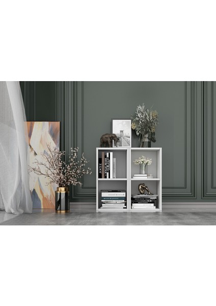 4 Rafli Kitaplik 67 cm Beyaz KTP-1210