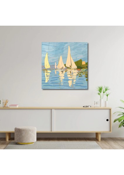 Artofwalldesign ''yelkenli Claude'' Cam Tablo Uv