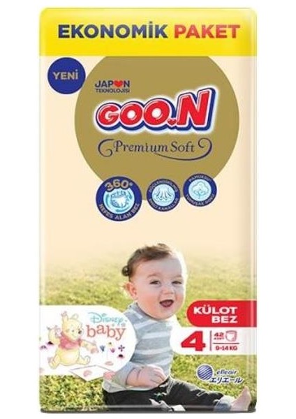 Premium Soft 4 Numara Külot Bez 9-14 kg 280 Adet