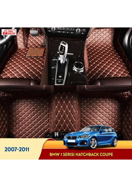 MİREN Bmw 1 Serisi 2007-2011 hatchback coupe Uyumlu 5d Havuzlu Suni Deri OTO PASPAS