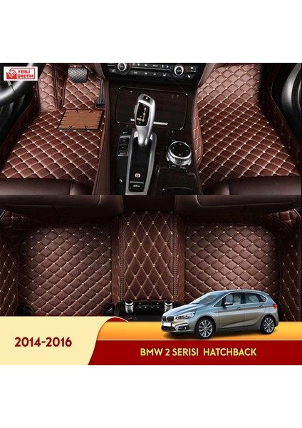 MİREN Bmw 2 Serisi 2014-2016 hatchback Uyumlu 5d Havuzlu Suni Deri OTO PASPAS