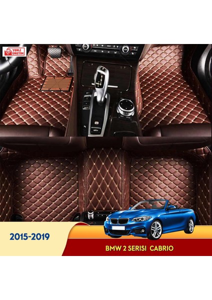 MİREN Bmw 2 Serisi 2015-2019 cabrio Uyumlu 5d Havuzlu Suni Deri OTO PASPAS