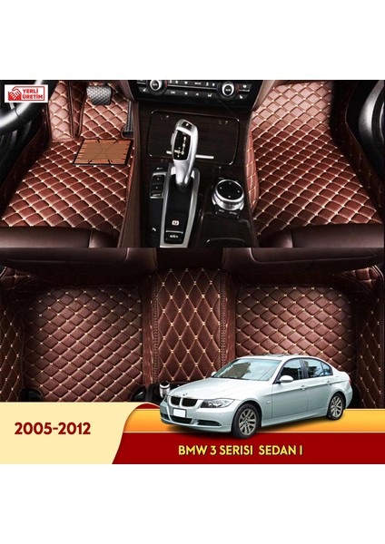 MİREN Bmw 3 Serisi 2005-2012 sedan i Uyumlu 5d Havuzlu Suni Deri OTO PASPAS