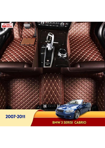 MİREN Bmw 3 Serisi 2007-2011 cabrio Uyumlu 5d Havuzlu Suni Deri OTO PASPAS