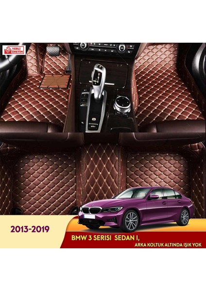 MİREN Bmw 3 Serisi 2013-2019 sedan i Uyumlu 5d Havuzlu Suni Deri OTO PASPAS