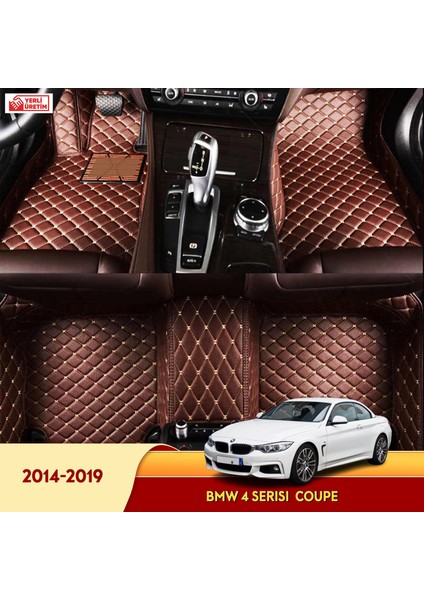 MİREN Bmw 4 Serisi 2014-2019 coupe Uyumlu 5d Havuzlu Suni Deri OTO PASPAS