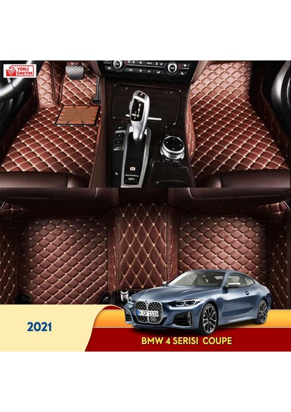 MİREN Bmw 4 Serisi 2021 coupe Uyumlu 5d Havuzlu Suni Deri OTO PASPAS