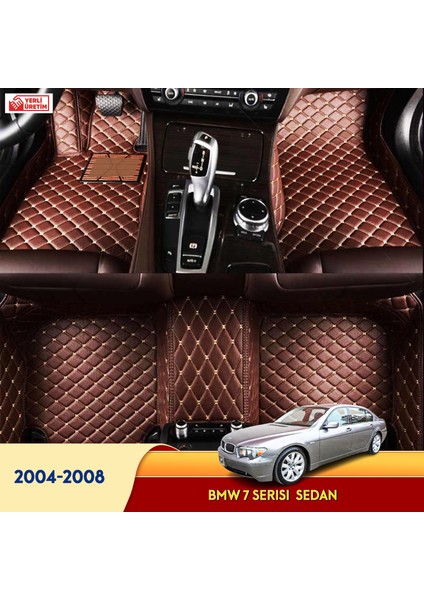 MİREN Bmw 7 Serisi 2004-2008 sedan Uyumlu 5d Havuzlu Suni Deri OTO PASPAS