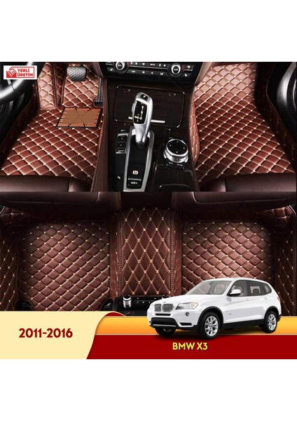 MİREN Bmw X3 2011-2016 Uyumlu 5d Havuzlu Suni Deri OTO PASPAS