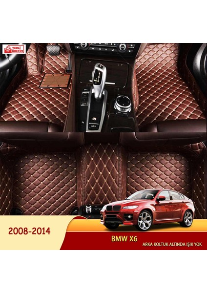 MİREN Bmw X6 2008-2014 Uyumlu 5d Havuzlu Suni Deri OTO PASPAS