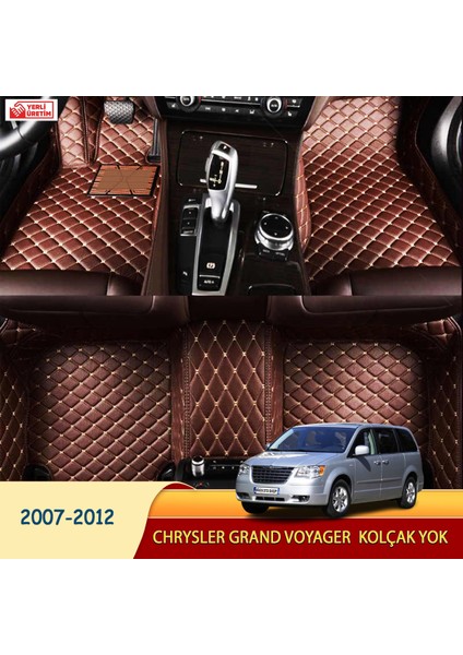 Chrysler Grand Voyager 2007-2012  Uyumlu 5d Havuzlu Suni Deri OTO PASPAS