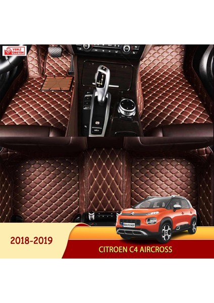 Citroen C4 Aircross 2018-2019 Uyumlu 5d Havuzlu Suni Deri OTO PASPAS