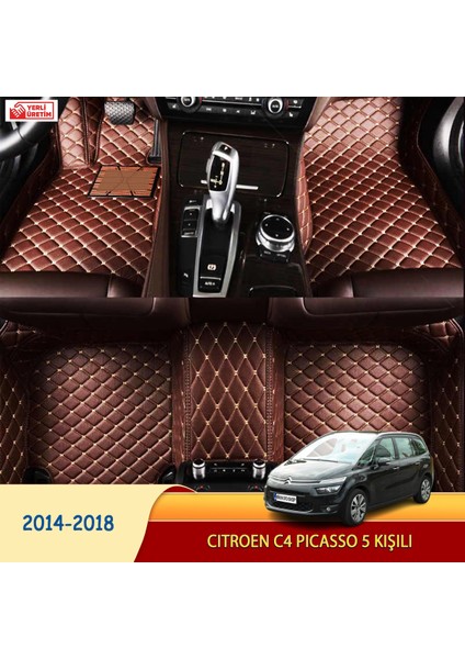 Citroen C4 Picasso 2014-2018 5 kişili Uyumlu 5d Havuzlu Suni Deri OTO PASPAS