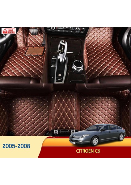 Citroen C6 2005-2008 Uyumlu 5d Havuzlu Suni Deri OTO PASPAS