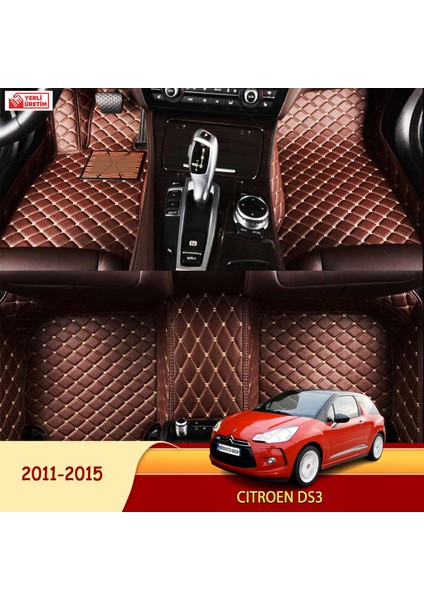 Citroen Ds3 2011-2015 Uyumlu 5d Havuzlu Suni Deri OTO PASPAS