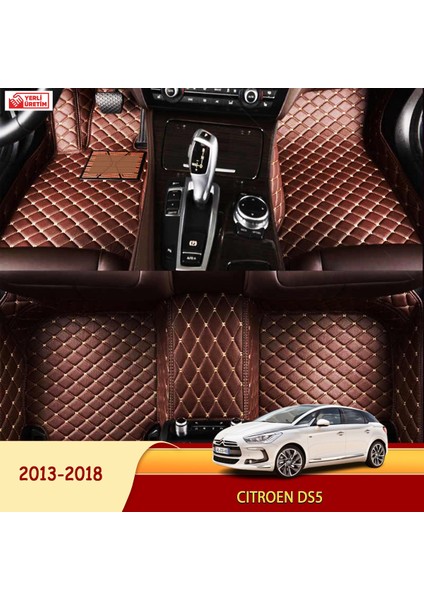 Citroen Ds5 2013-2018 Uyumlu 5d Havuzlu Suni Deri Oto Paspas