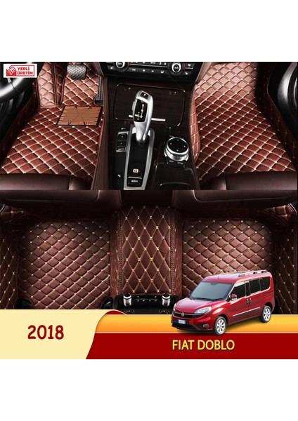 MİREN Fiat Doblo 2018 Uyumlu 5d Havuzlu Suni Deri OTO PASPAS