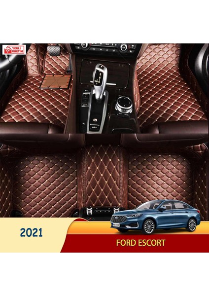 MİREN Ford Escort 2021 Uyumlu 5d Havuzlu Suni Deri OTO PASPAS