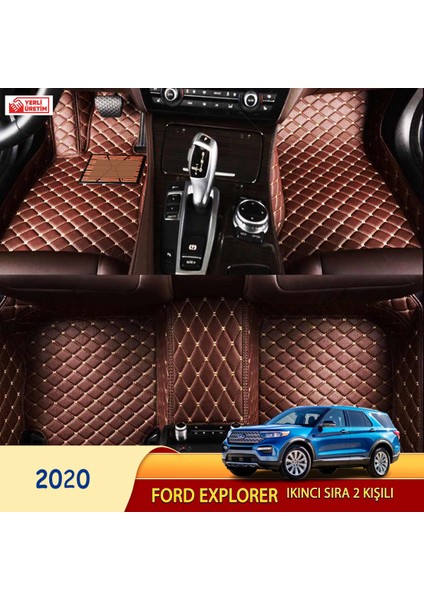 MİREN Ford Explorer 2020 4 KİŞİLİ Uyumlu 5d Havuzlu Suni Deri OTO PASPAS