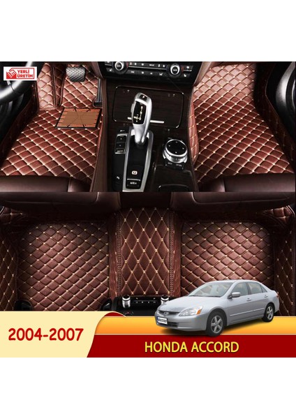 Honda Accord 2004-2007 Uyumlu 5d Havuzlu Suni Deri Oto Paspas