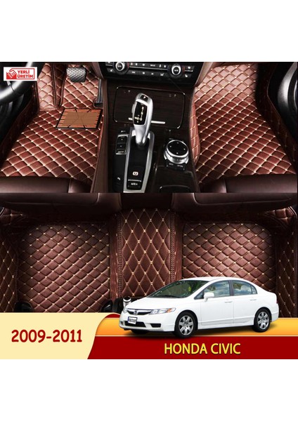 MİREN Honda Civic 2009-2011 Uyumlu 5d Havuzlu Suni Deri OTO PASPAS