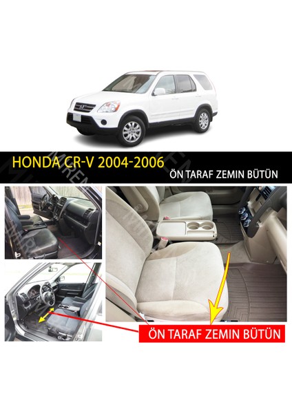 Honda Cr-V 2004-2006 Uyumlu 5d Havuzlu Suni Deri Oto Paspas