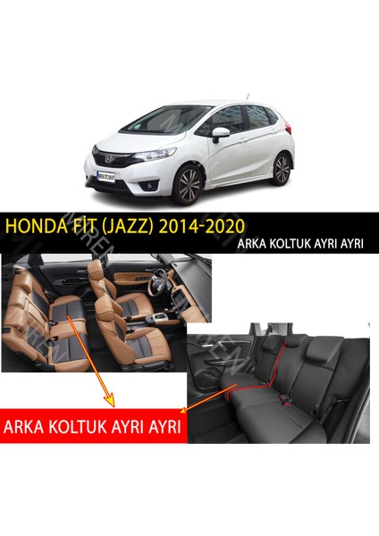 MİREN Honda FİT (Jazz) 2014-2020 Uyumlu 5d Havuzlu Suni Deri OTO PASPAS