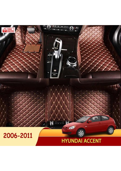 MİREN Hyundai Accent 2006-2011 Uyumlu 5d Havuzlu Suni Deri OTO PASPAS