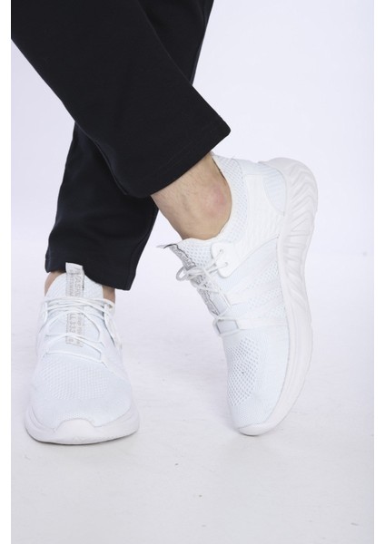 Erkek Spor Full Ortopedik Hafif Beyaz Yazlık Sneaker Ayakkabı - AY0007