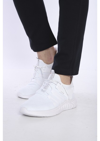 Erkek Spor Full Ortopedik Hafif Beyaz Yazlık Sneaker Ayakkabı - AY0007