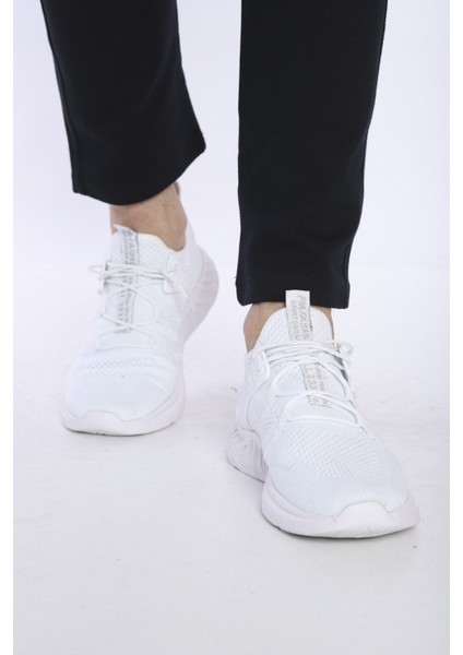 Erkek Spor Full Ortopedik Hafif Beyaz Yazlık Sneaker Ayakkabı - AY0007