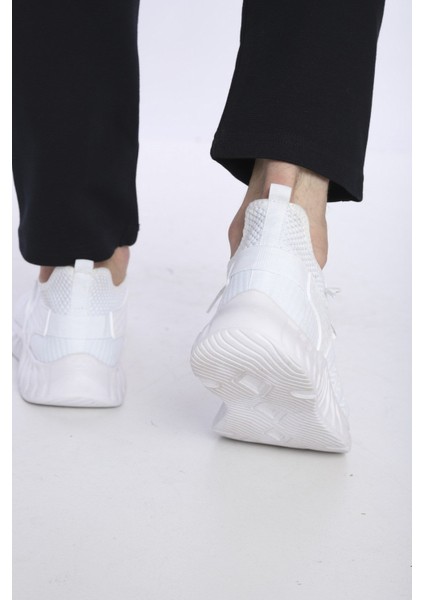 Erkek Spor Full Ortopedik Hafif Beyaz Yazlık Sneaker Ayakkabı - AY0007