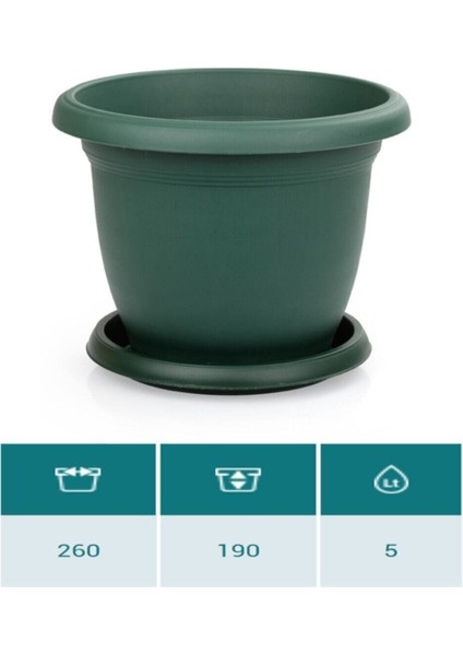 Villa Saksı 5 Litre Yeşil