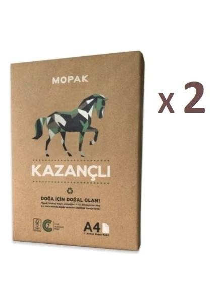 Kazançlı Ofis A4 Fotokopi Kağıdı 80 G/m² 2 Paket Restoyapı