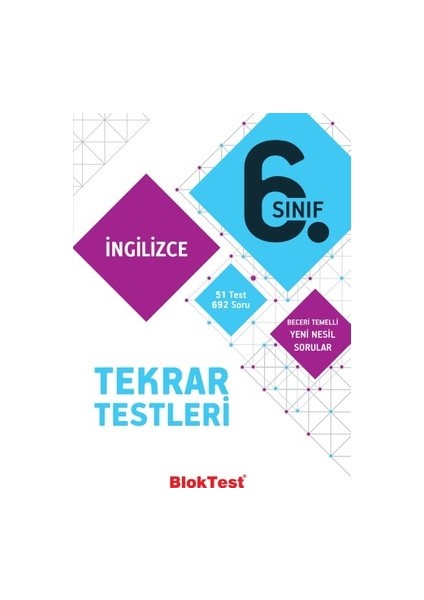 6. Sınıf Bloktest İngilizce Tekrar Testleri