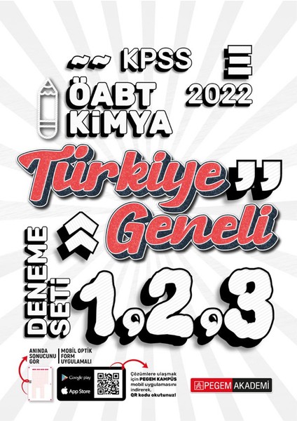 2022 KPSS ÖABT Kimya 1-2-3 (3'lü Deneme)