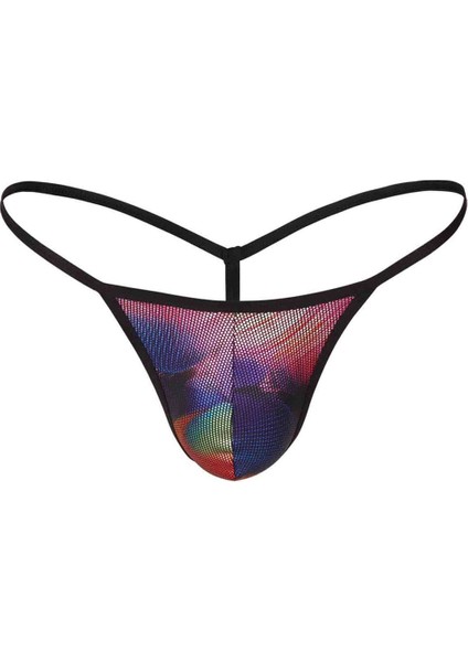 Erkek Polyamid Çok Renkli Parlak Tanga String 1300