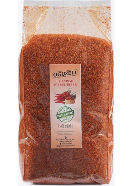 Oğuzeli Yöresel Ürünler Ev Tipi Acı Pul Biber 1 kg