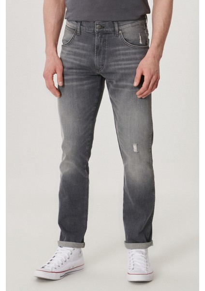 Erkek Larston Siyah Slim Tapered Düşük Bel Dar Paça Esnek Jean Pantolon modelleri