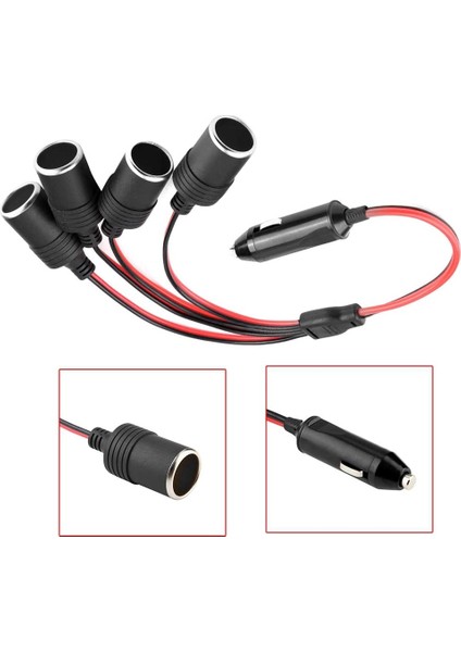 Araç Çakmaklık Çoklayıcı Splitter 1 Erkek 4 Dişi Çakmak Uzatma 12 V - 24 V fiyatları