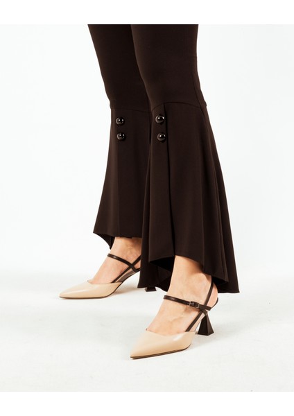 Bant Detaylı Hakiki Deri Stiletto