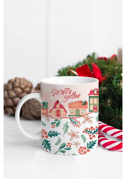 Yılbaşı Village Bardak Altlıklı Kupa Bardak fiyatları