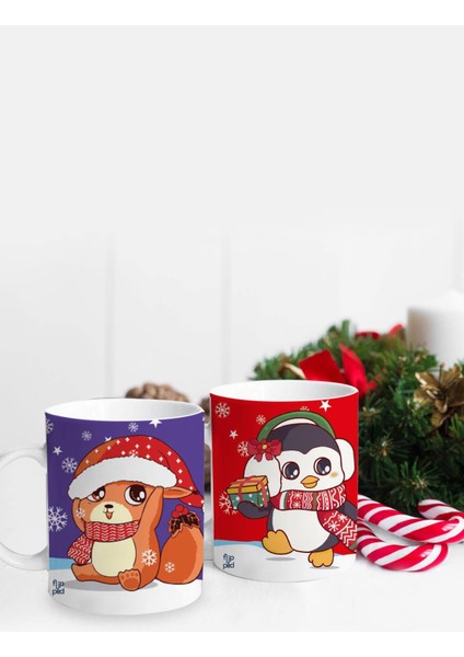 Yılbaşı Sweety Animals Ikili Kupa Seti