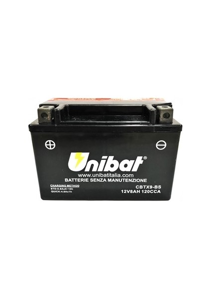 Cbtx9-Bs 12V 8AH Unibat Akü Inazuma Mt-03 X-MAX250 X-MAX400 Sym G