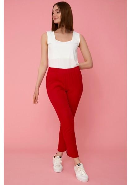 Paçası Dilimli Beli Lastikli Pantolon fiyatları