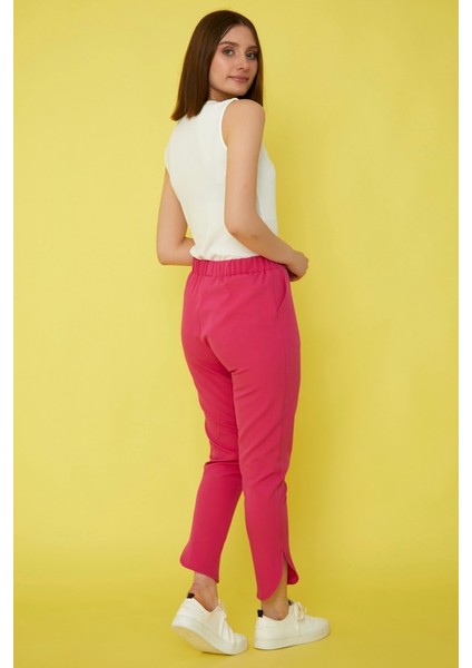 Paçası Dilimli Beli Lastikli Pantolon fırsatları