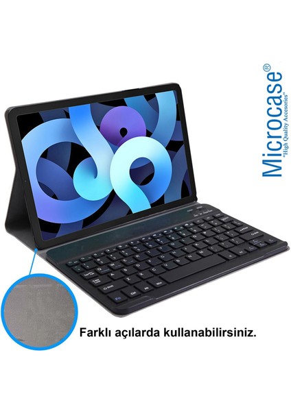 iPad Air 5. Nesil 10.9 Bluetooth Klavyeli Standlı Kılıf - Bkk4