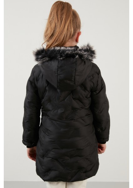 Içi Peluş Astarlı Çıkarılabilir Kapüşonlu Cepli Kışlık Mont Kız Çocuk Mont 5760004 indirimleri