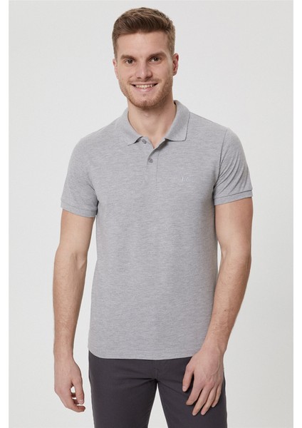 % 100 Pamuklu Slim Fit Düğmeli Polo T Shirt Erkek Polo 222 Lcm 242057 7201