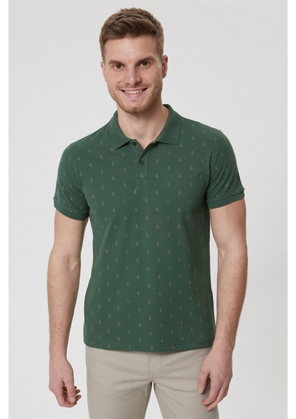 % 100 Pamuklu Slim Fit Düğmeli Polo T Shirt Erkek Polo 222 Lcm 242058 2142